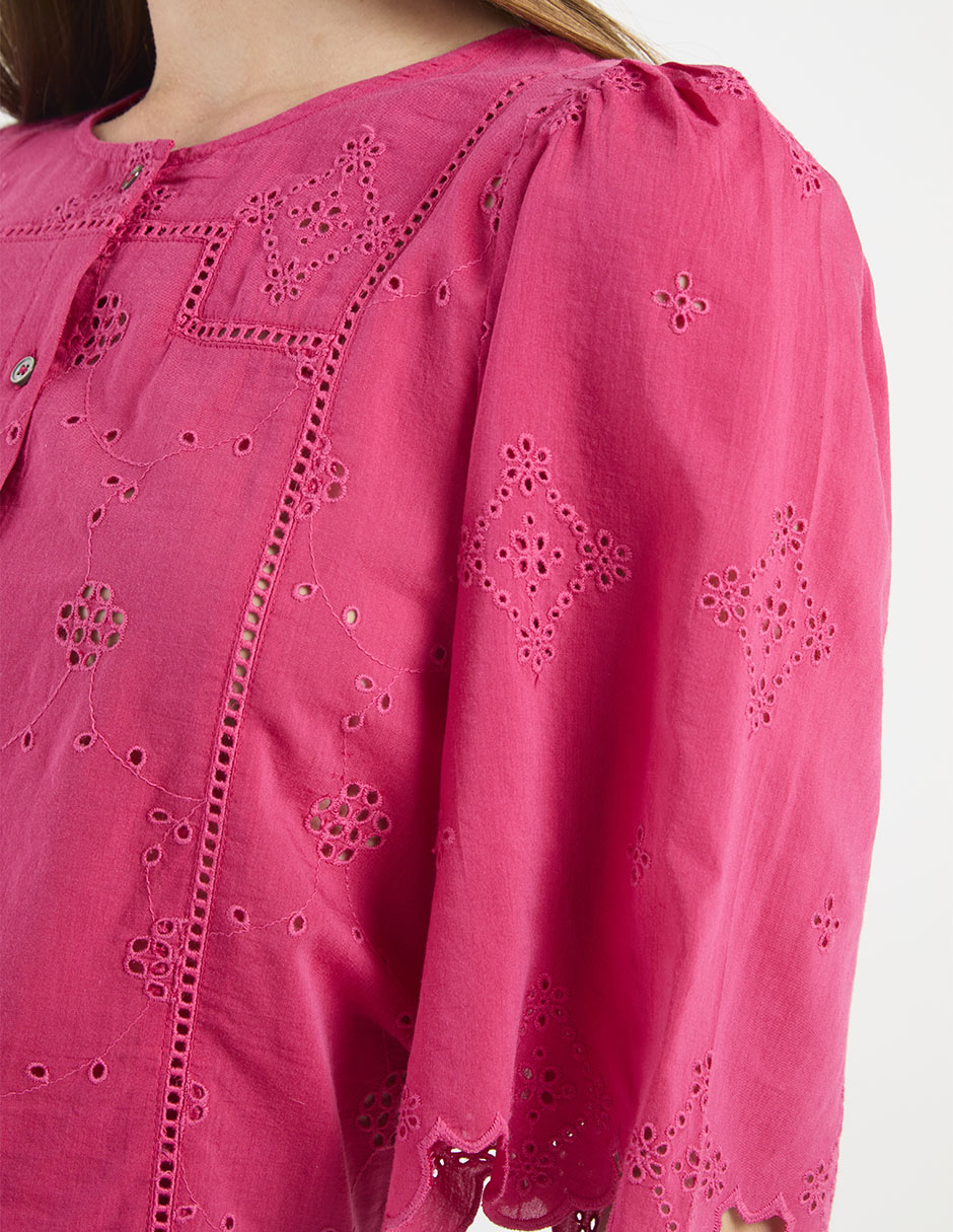 Blusa manga al codo para mujer 5