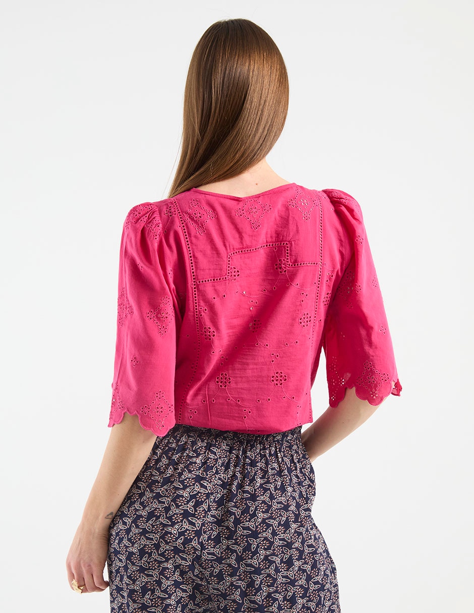 Blusa manga al codo para mujer 6