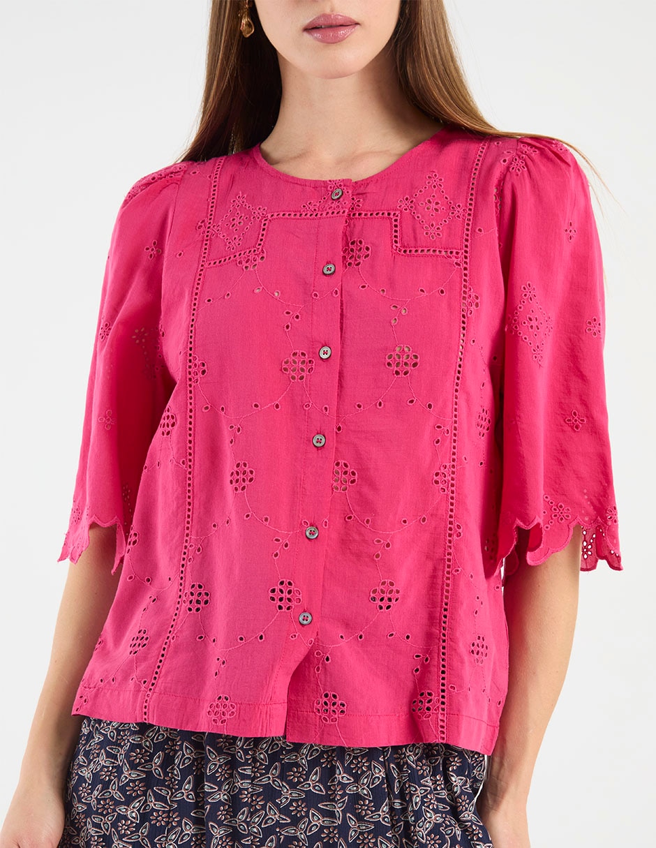 Blusa manga al codo para mujer 7