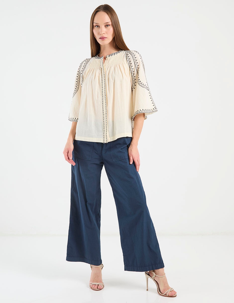Pantalón flare cold wide leg para mujer 2