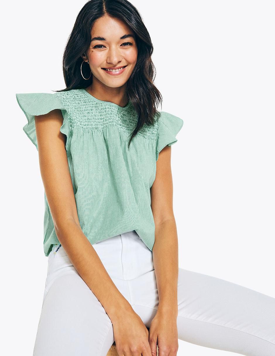 Blusa manga corta para mujer