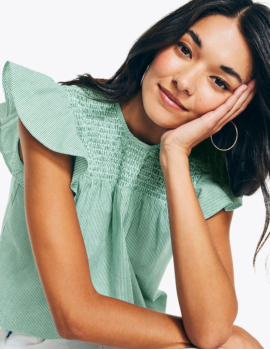 Blusa manga corta para mujer