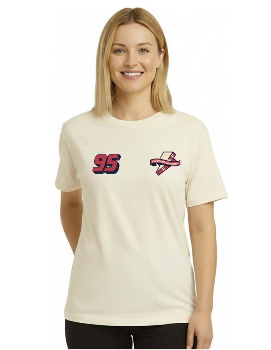 Playera manga corta cars cuello redondo para mujer