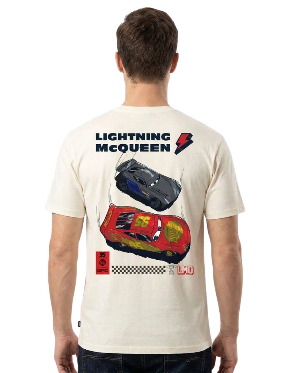 Playera manga corta Cars cuello redondo para mujer