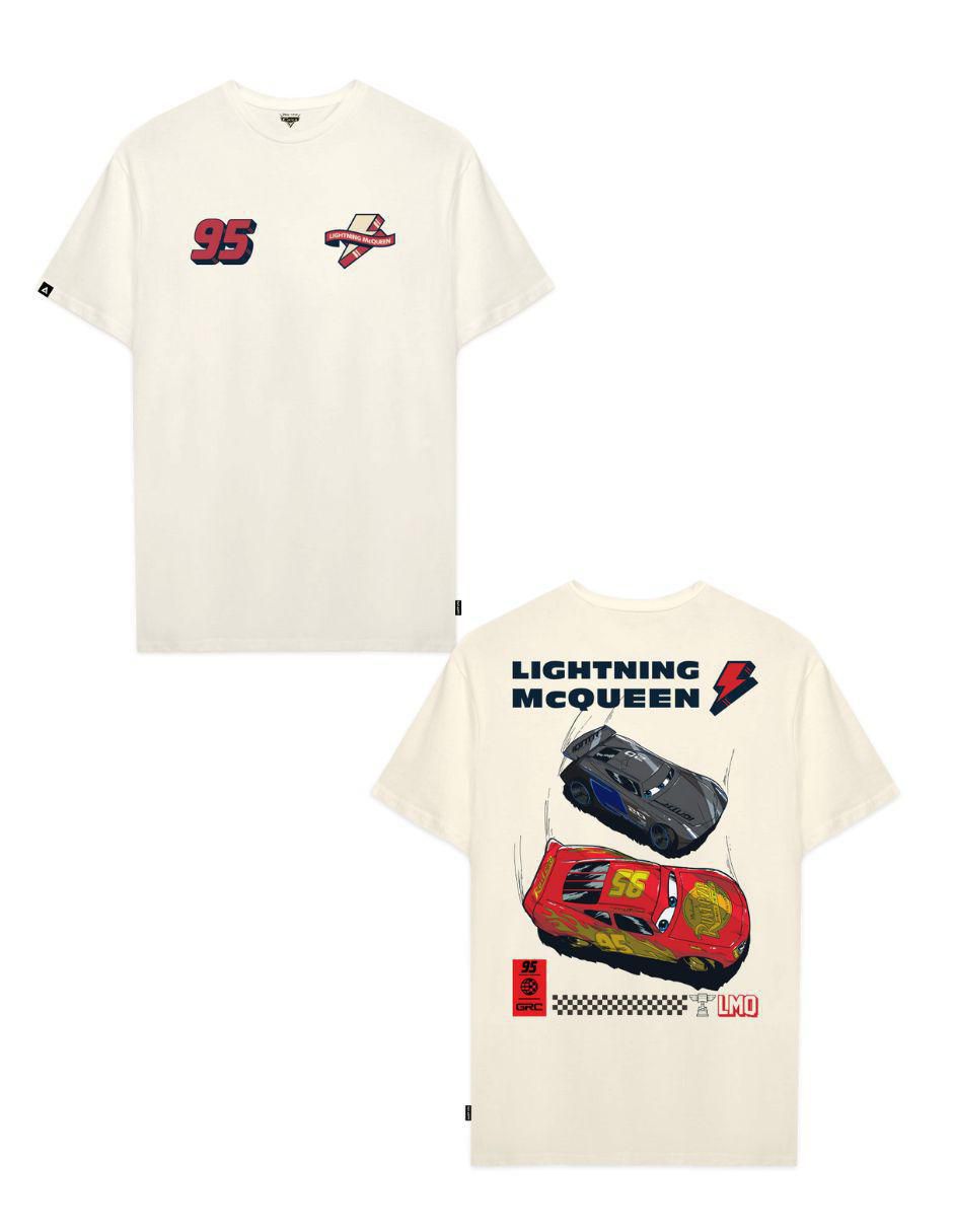 Playera manga corta disney cars cuello redondo para mujer