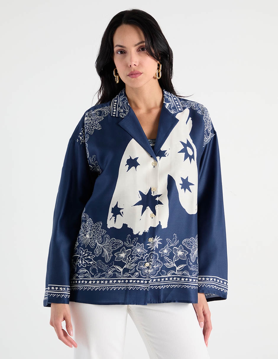 Sobrecamisa manga larga para mujer 1