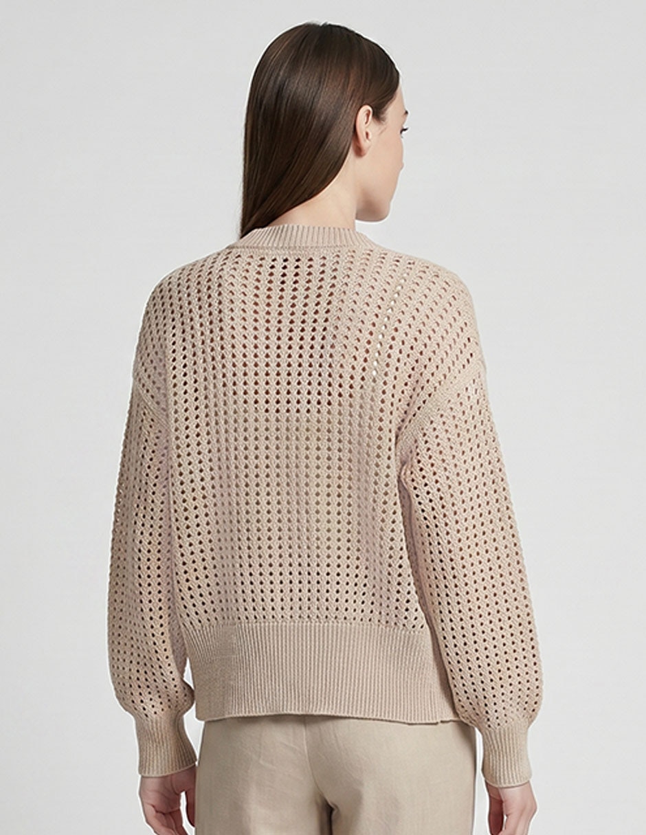 Suéterc cuello redondo para mujer 2