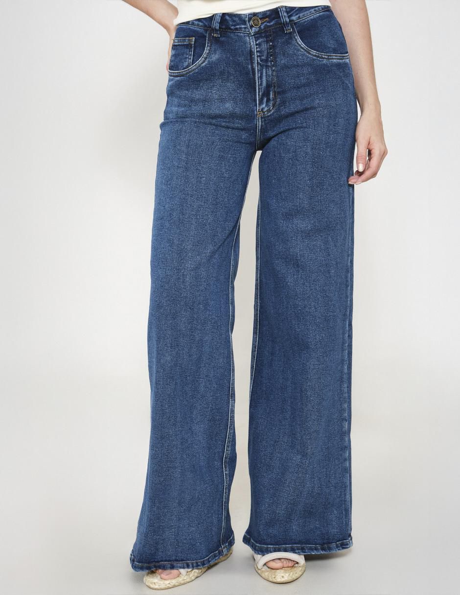 Jeans wide leg marea para mujer