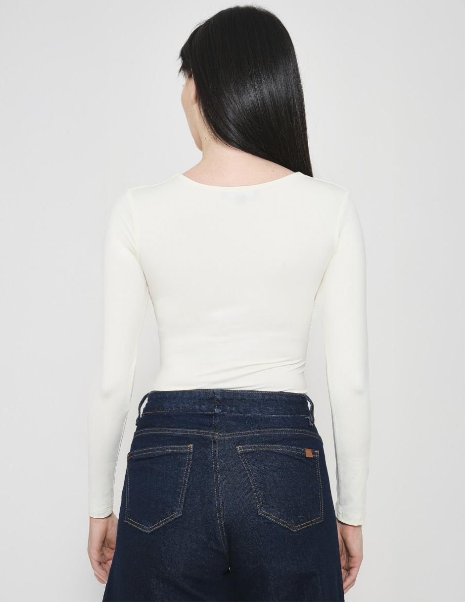 Blusa manga larga para mujer