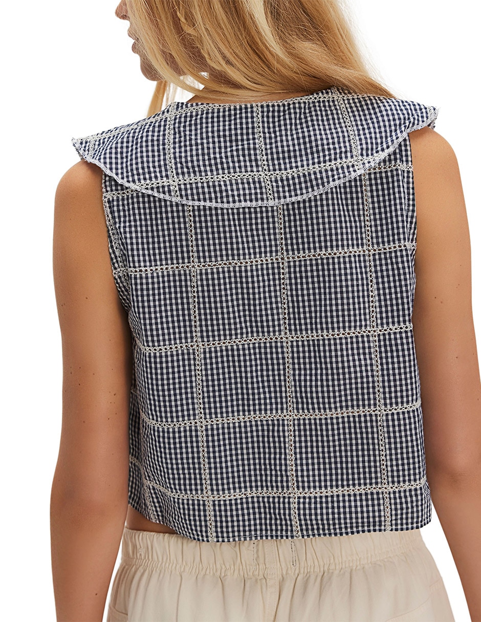 Top Free People cuello peter pan