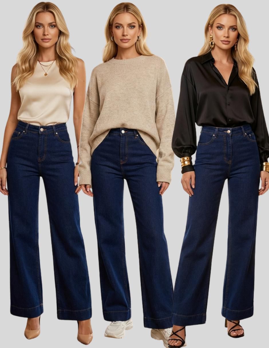 Jeans wide leg para mujer 8