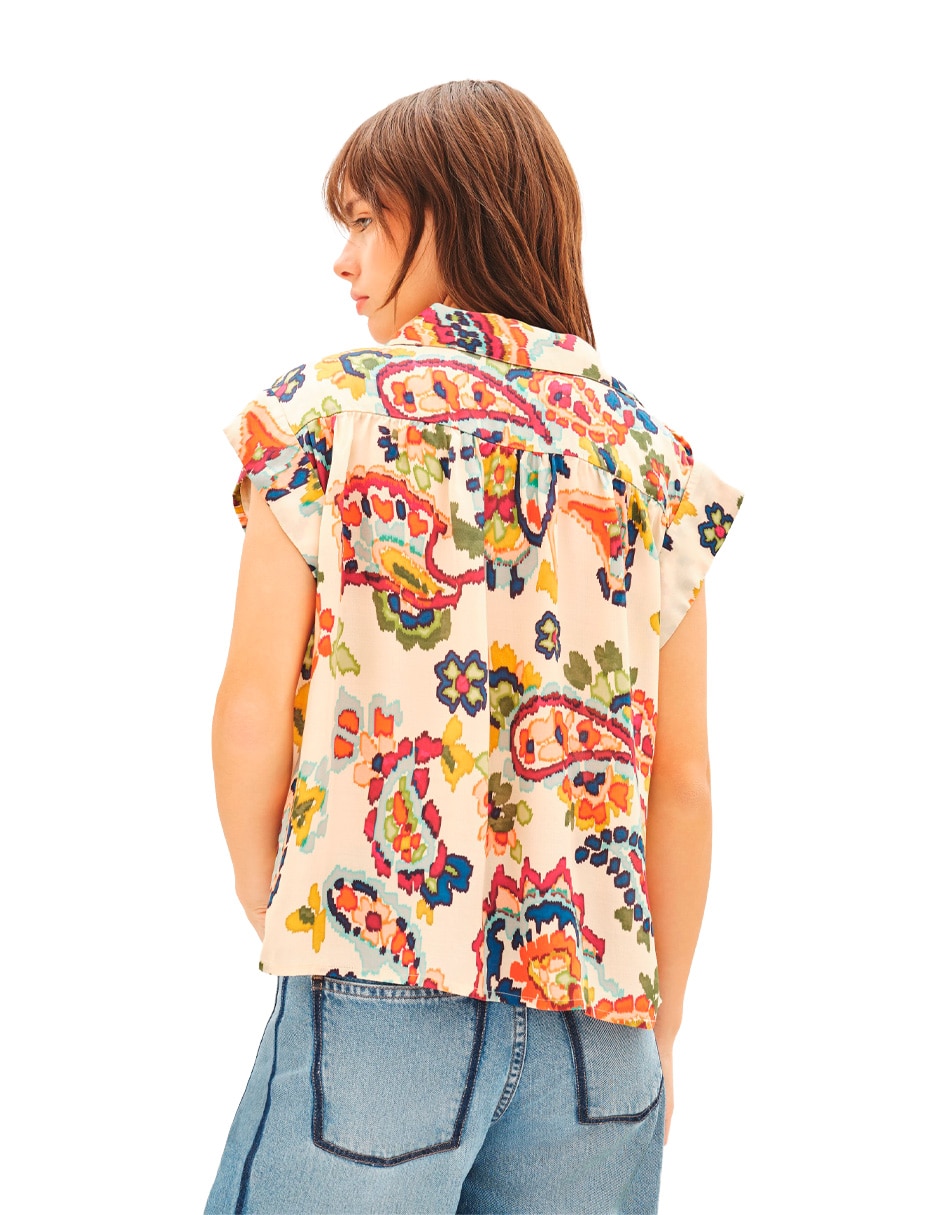 Blusa manga corta para mujer 6