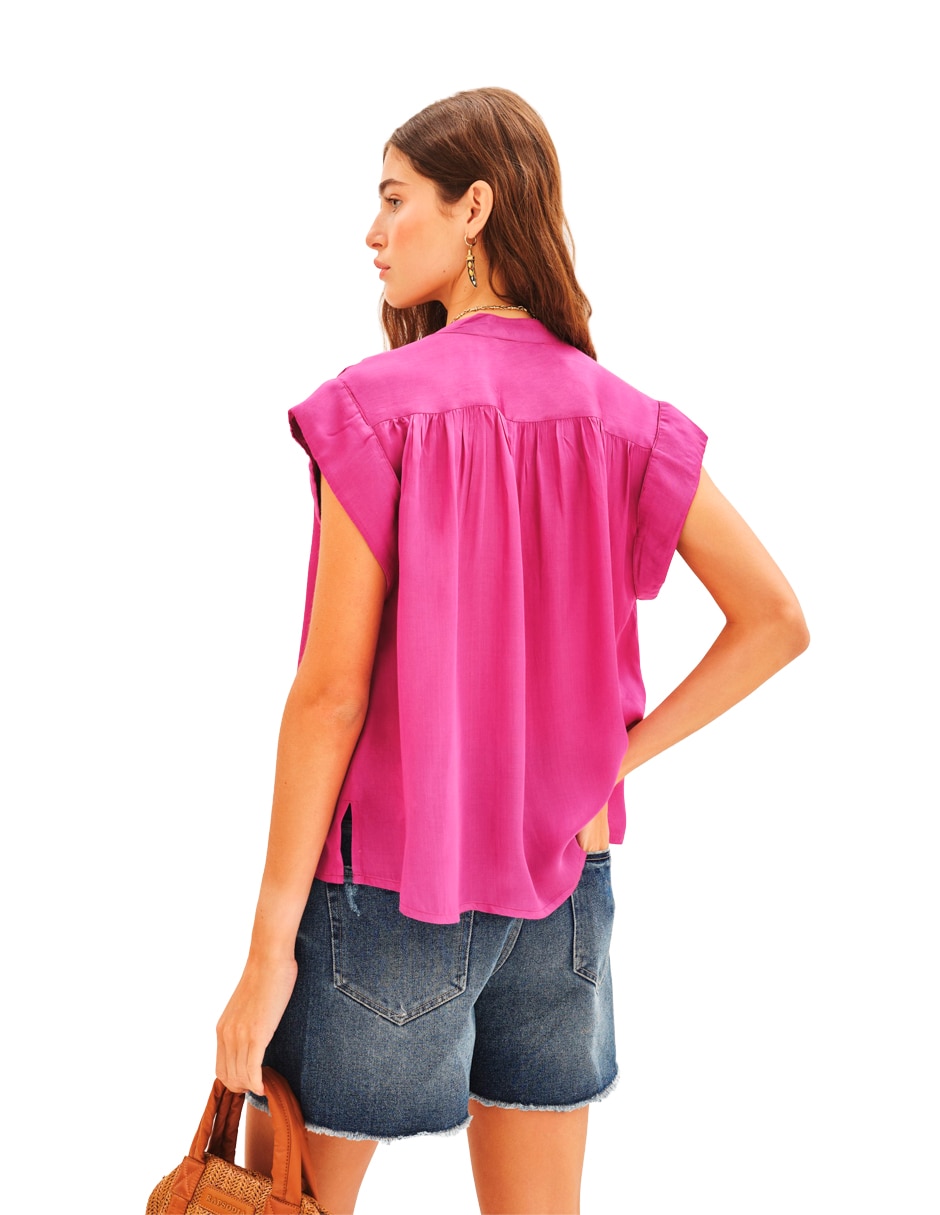 Blusa manga corta para mujer 3