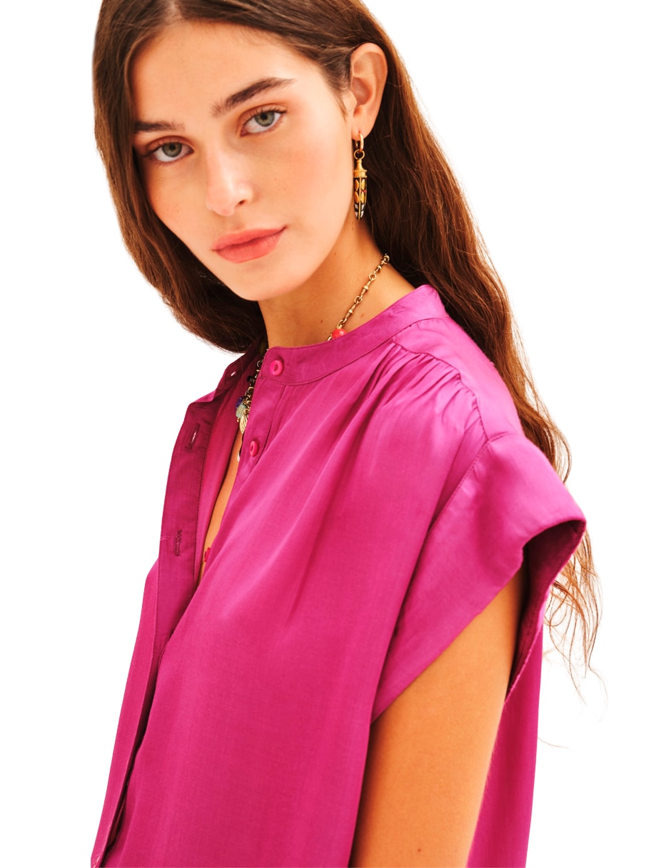 Blusa manga corta para mujer 4