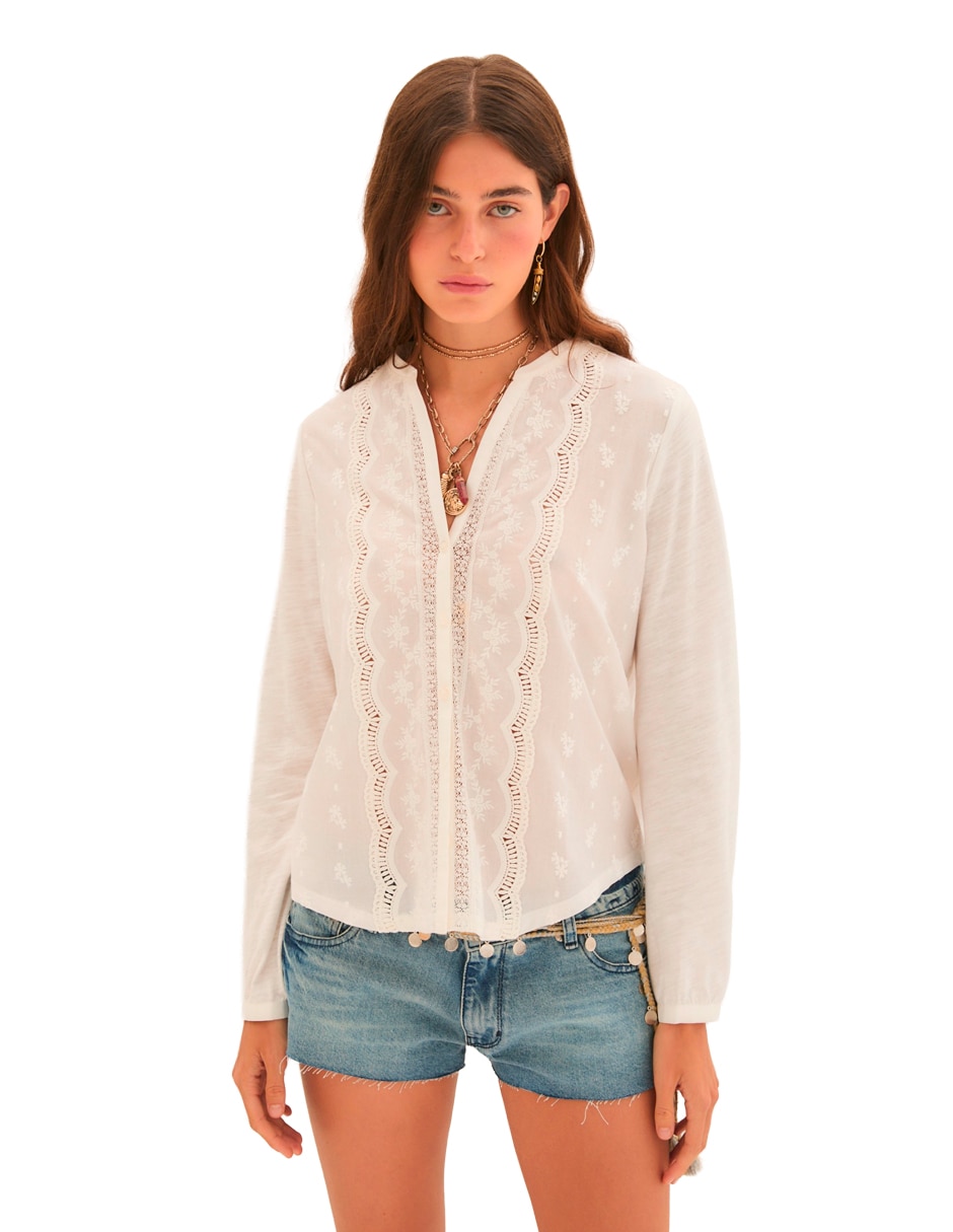 Blusa manga larga para mujer 1