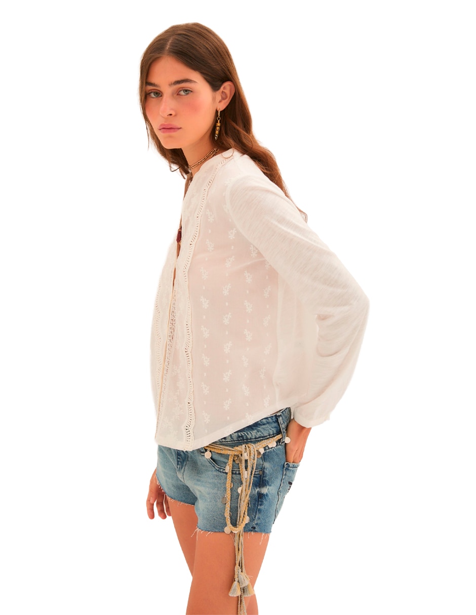Blusa manga larga para mujer 5