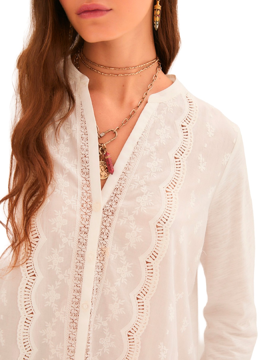 Blusa manga larga para mujer 7
