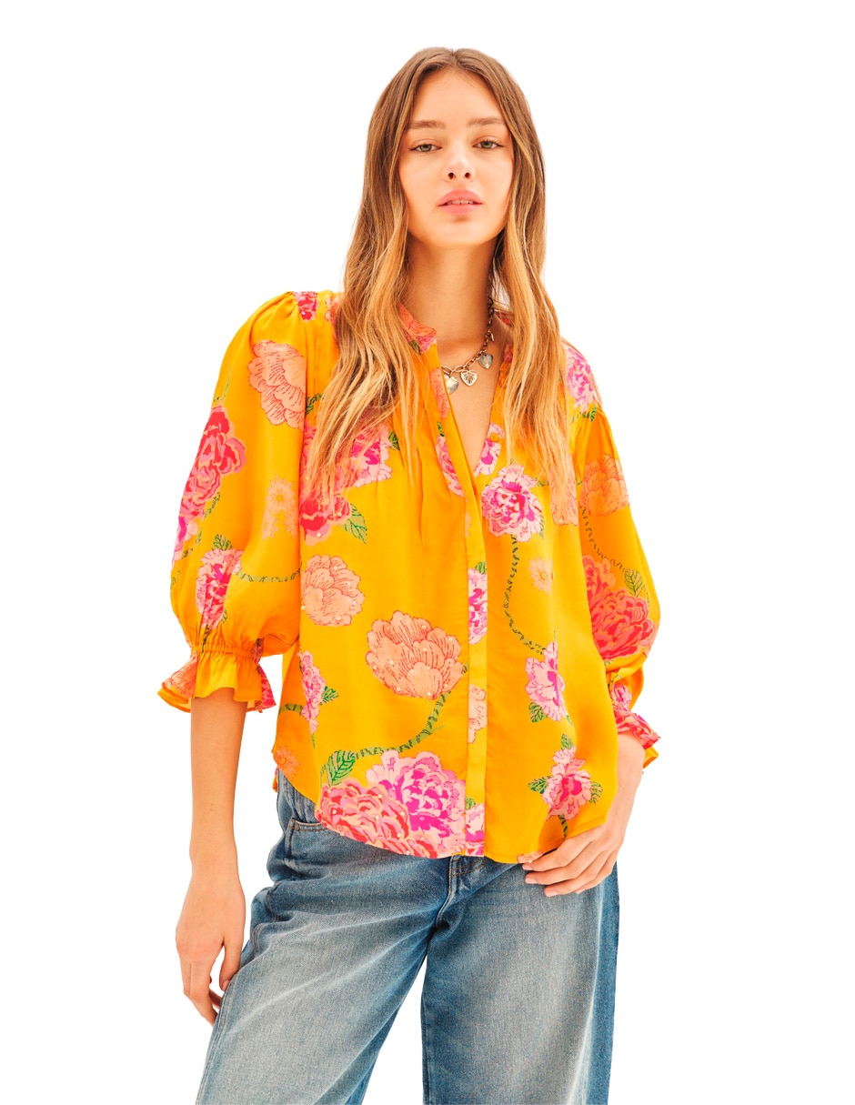 Blusa manga 3/4 para mujer 1