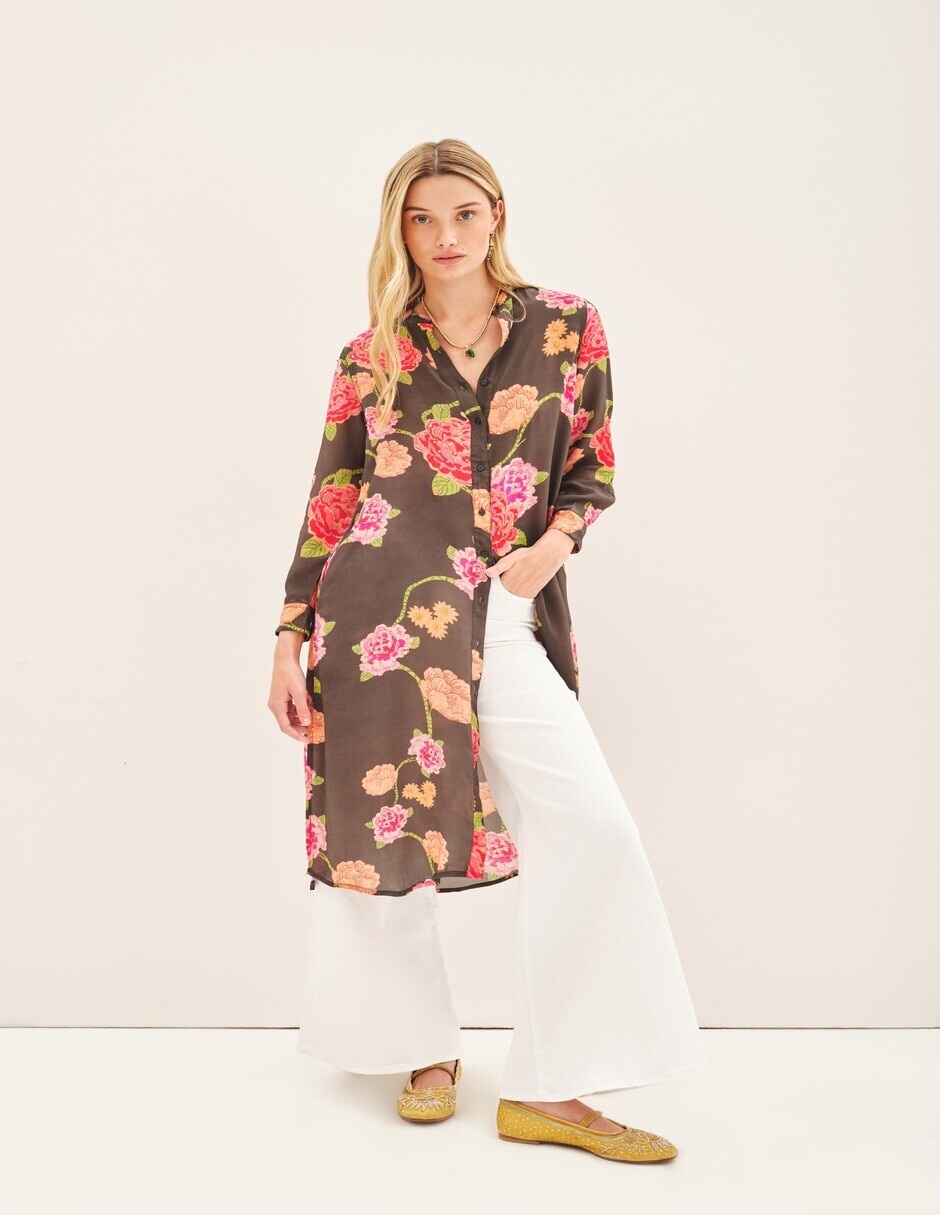 Blusa manga larga para mujer