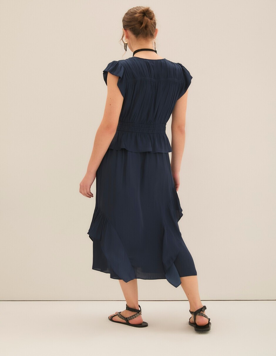Vestido midi de fiesta escote v 3