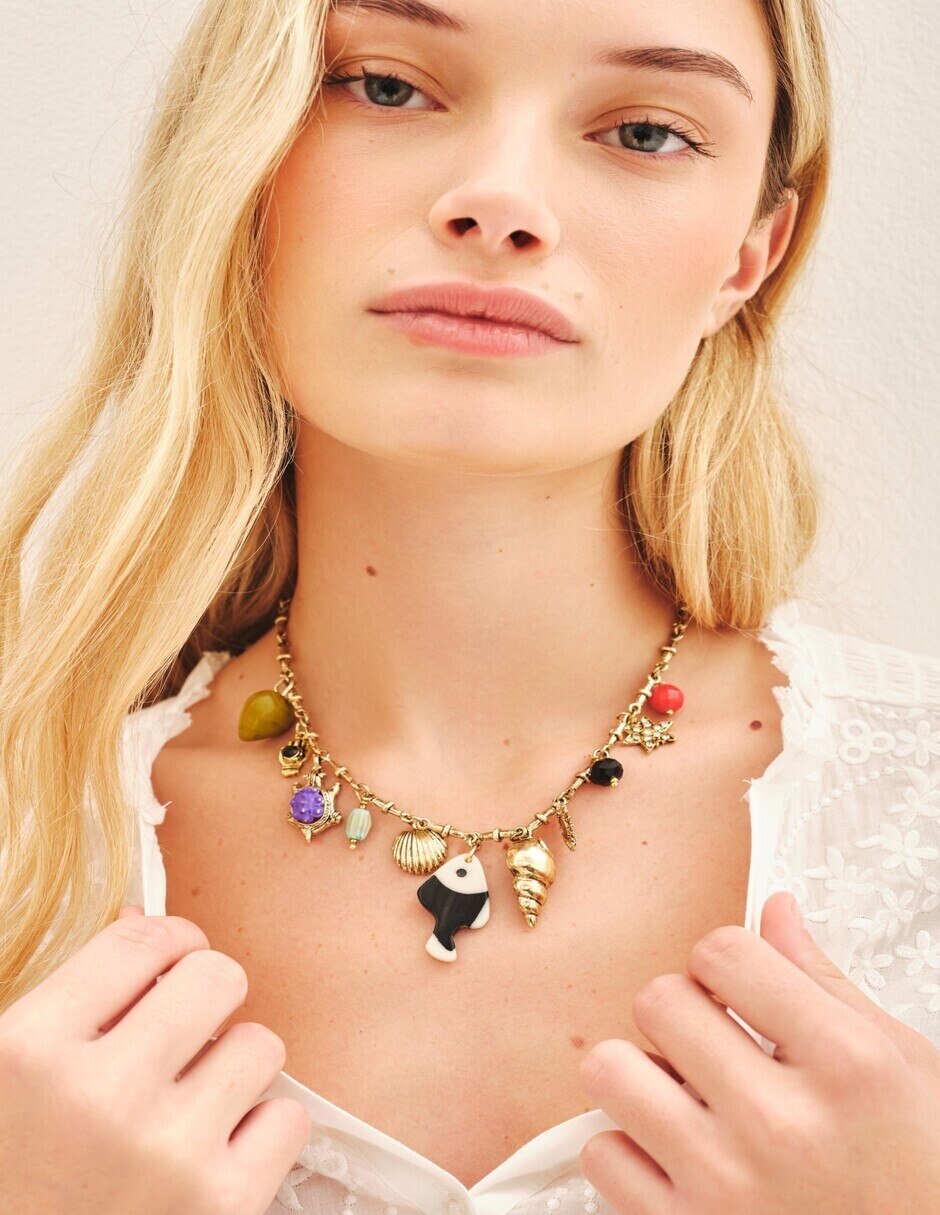 Collar con dije peces 3