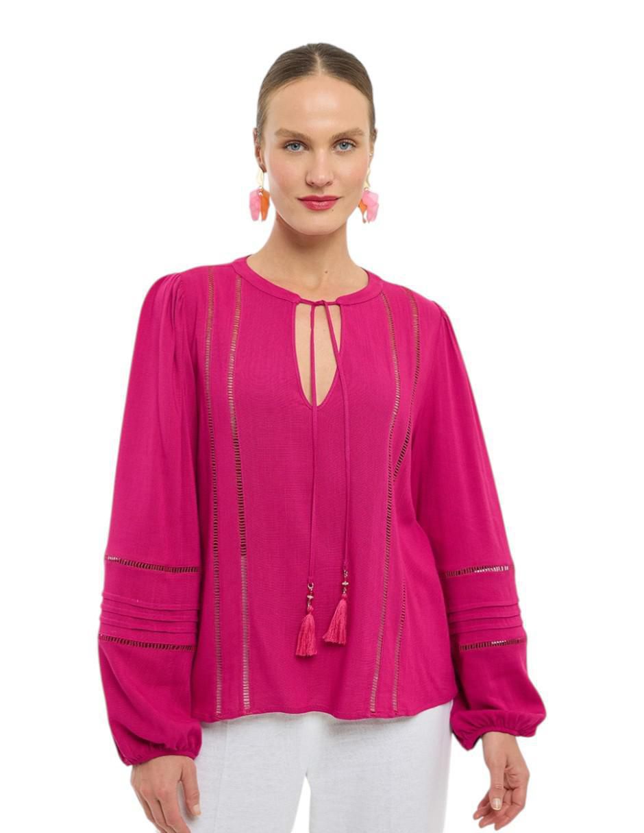 Blusa manga larga para mujer