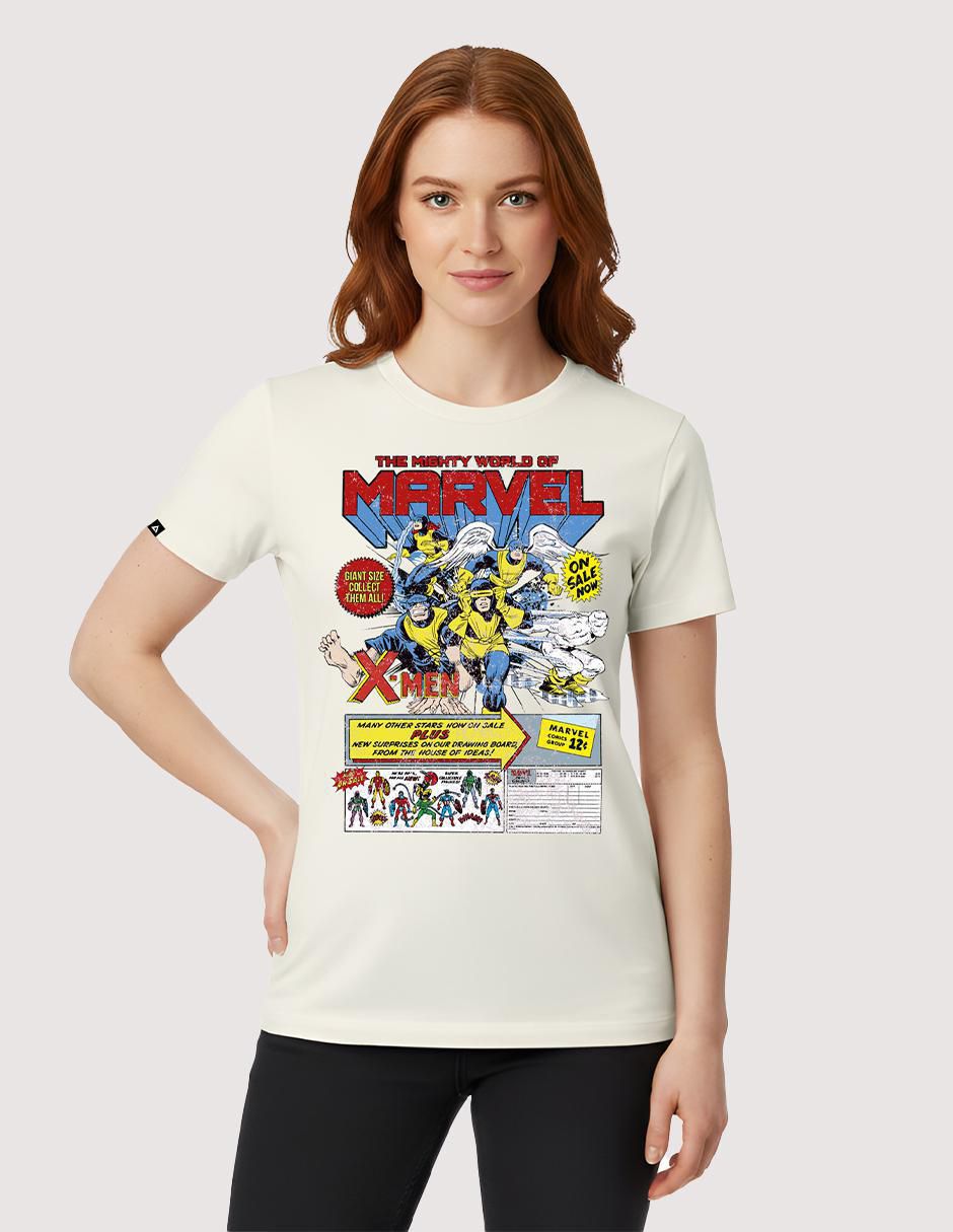 Playera manga corta marvel the mighty world cuello redondo mujer