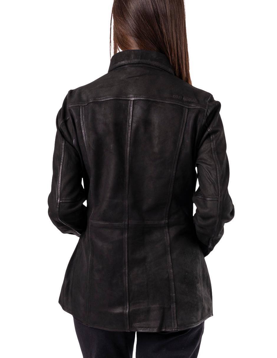 Camisa Rafinatto de piel manga larga para mujer 5