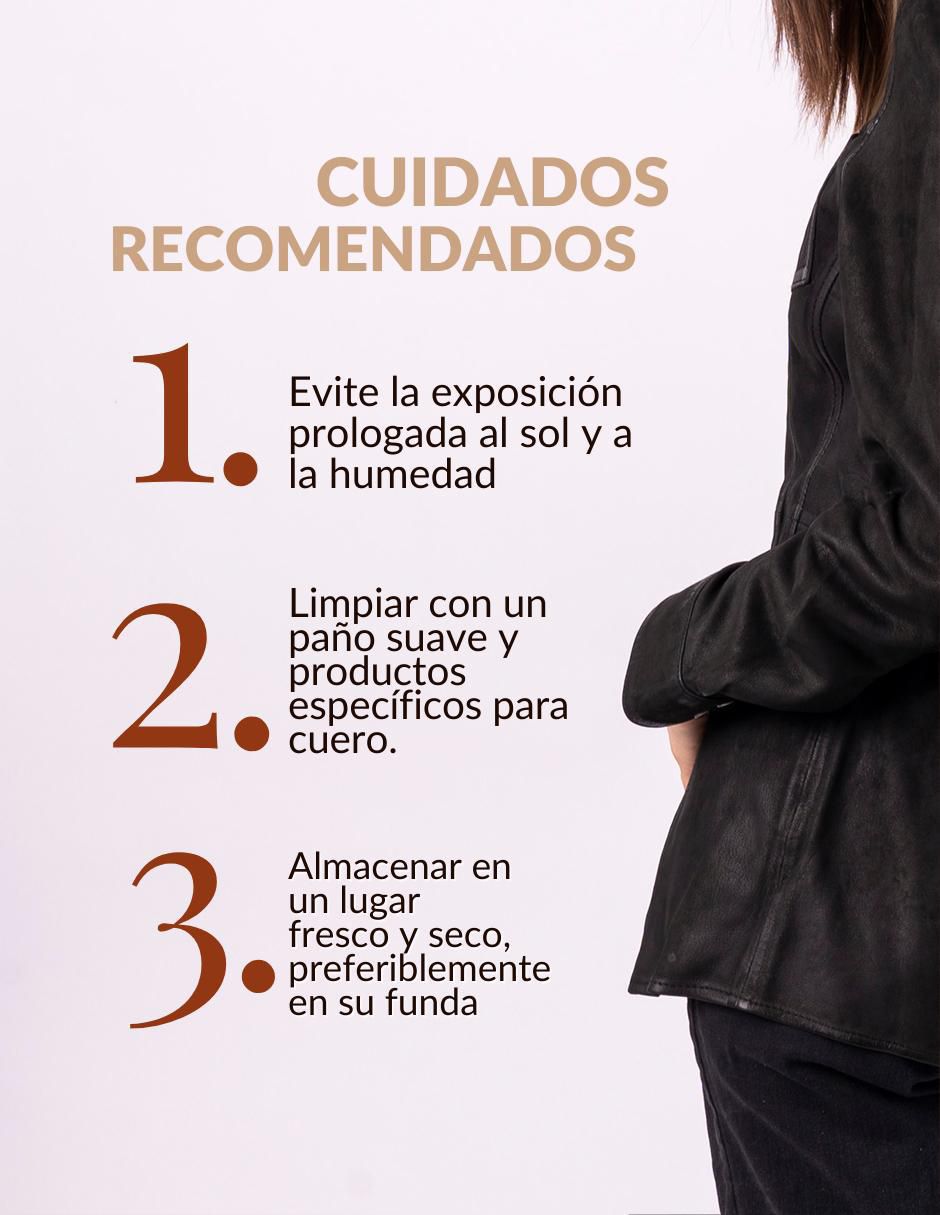Camisa Rafinatto de piel manga larga para mujer 3