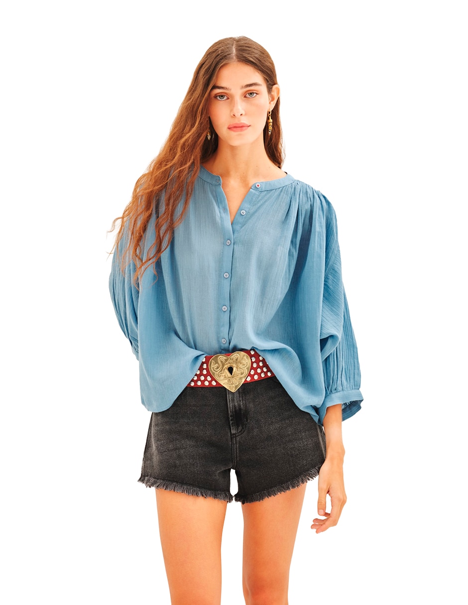 Blusa manga 3/4 para mujer