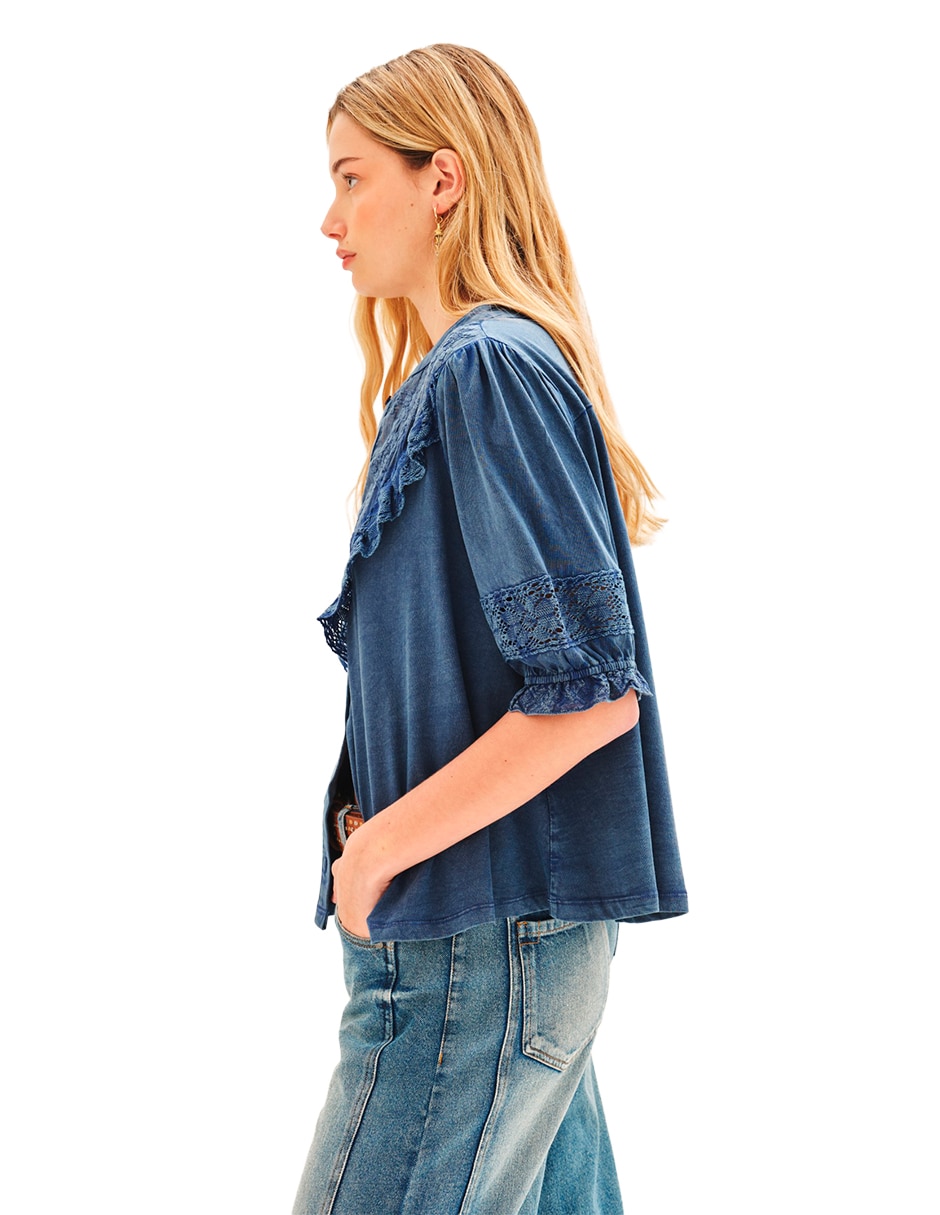 Blusa manga al codo para mujer 2