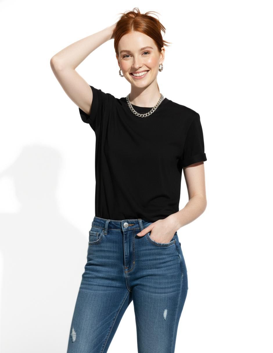 Set playera manga corta cuello redondo mujer 7