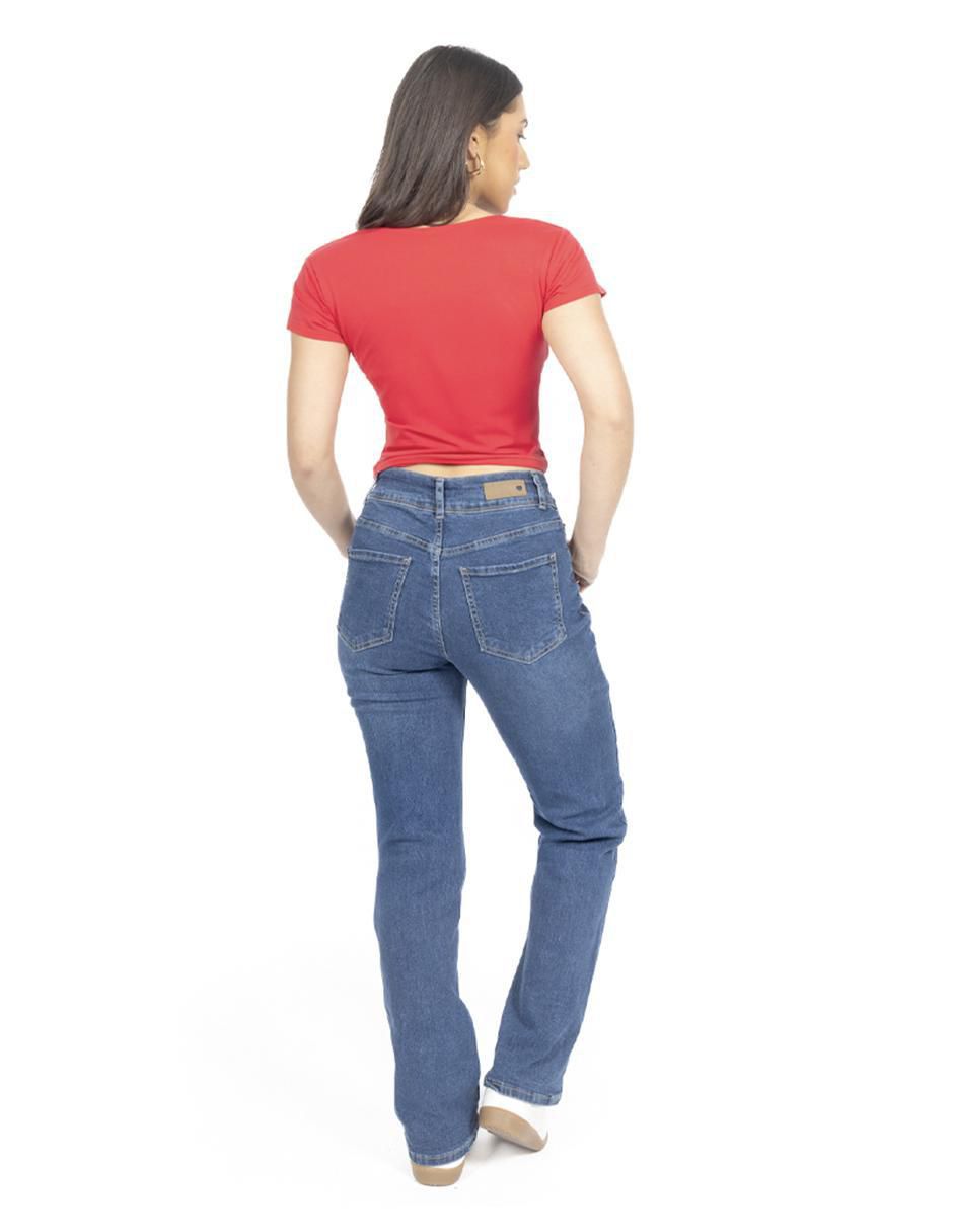 Jeans straight qd211389 para mujer 4