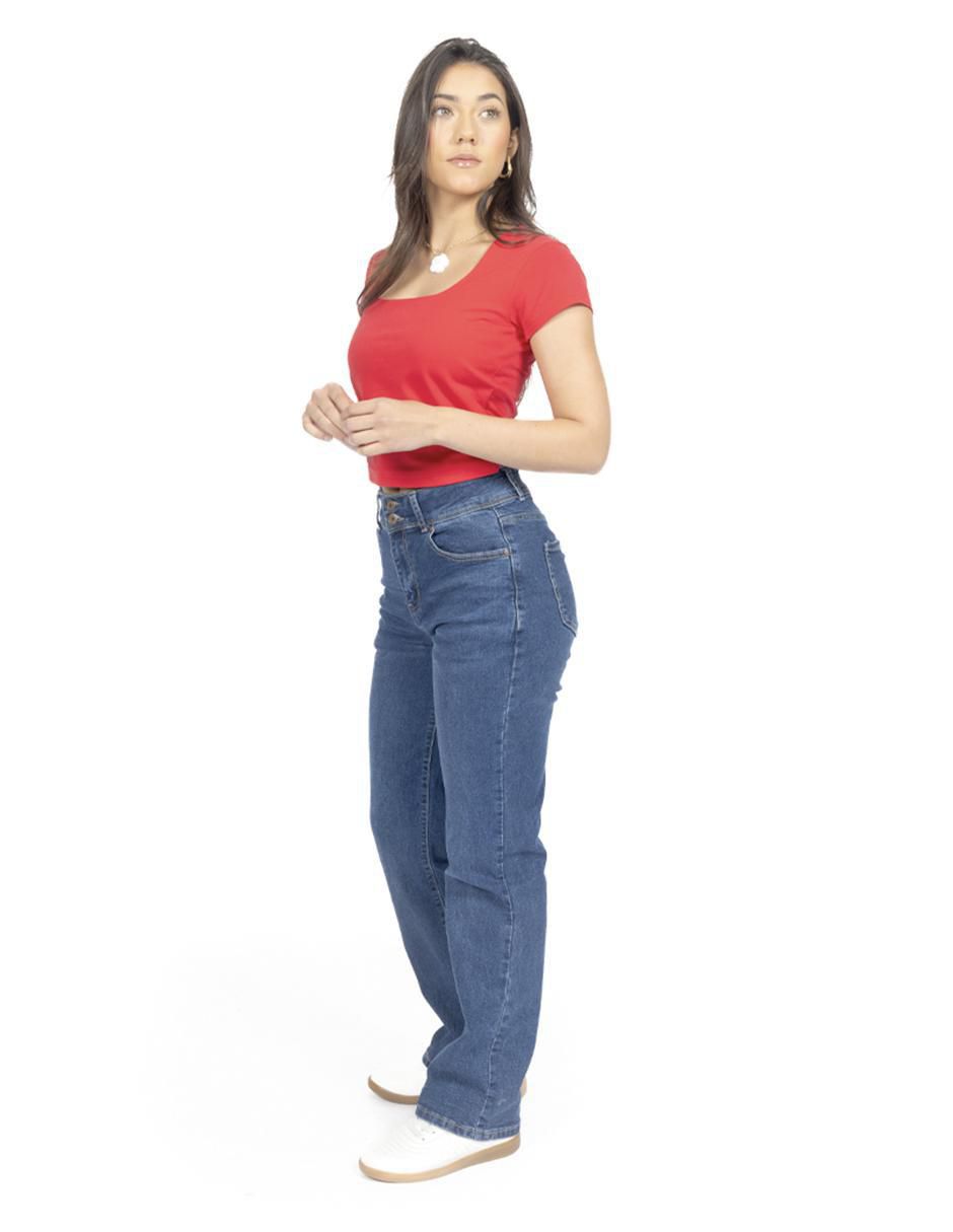Jeans straight qd211389 para mujer 3