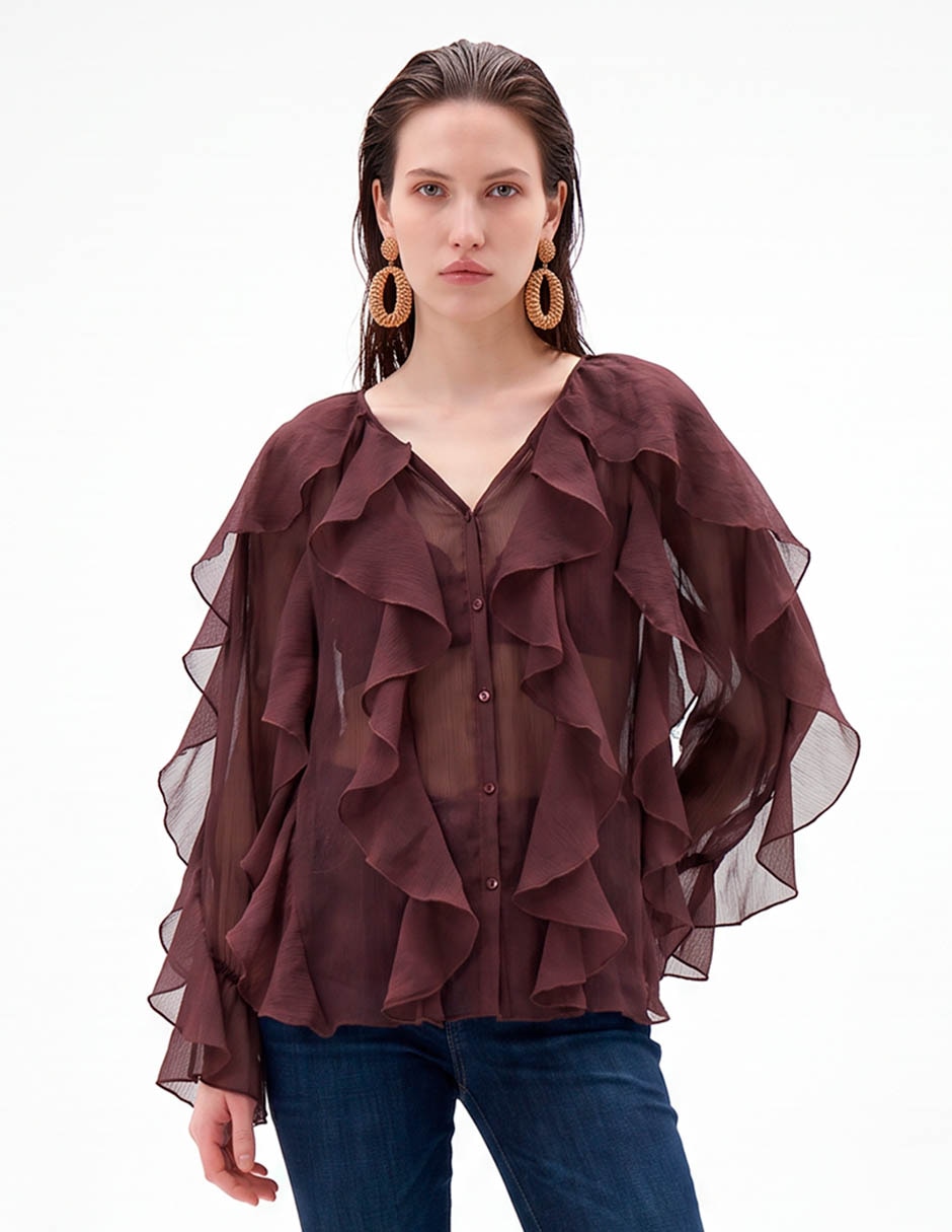 Blusa manga larga para mujer 3