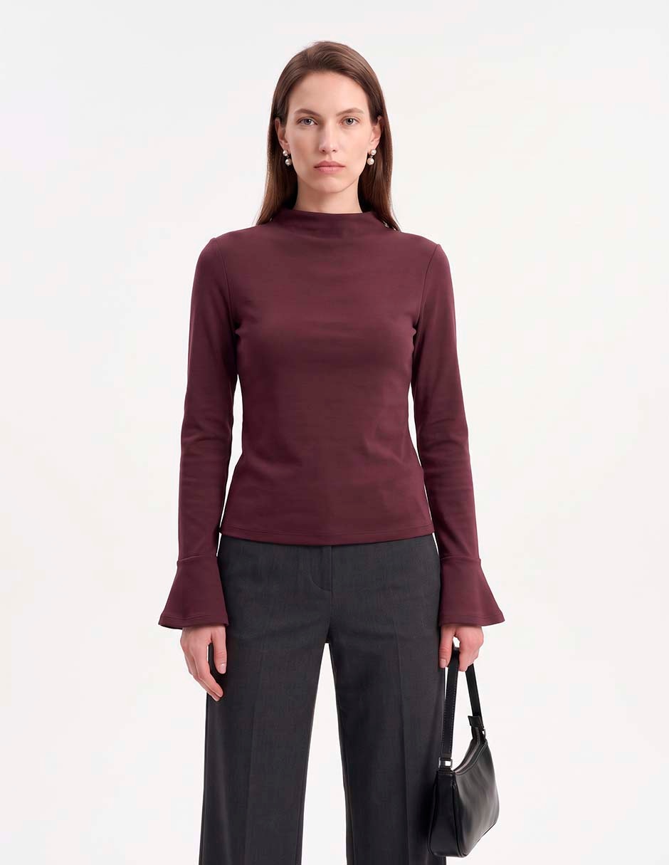 Blusa manga larga para mujer 4