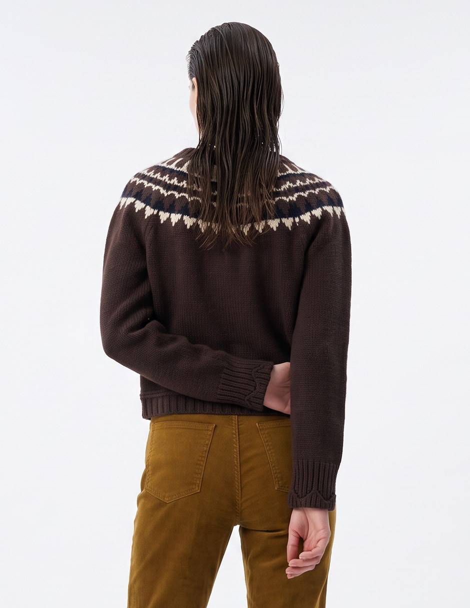 Suéter cuello v para mujer 4