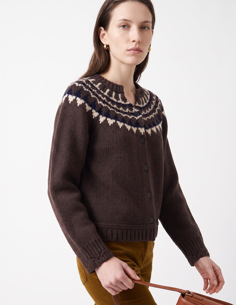 Suéter cuello v para mujer 2