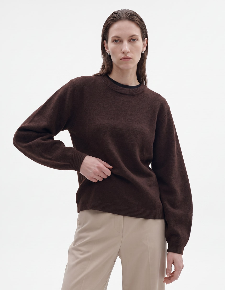 Suéter cuello redondo para mujer