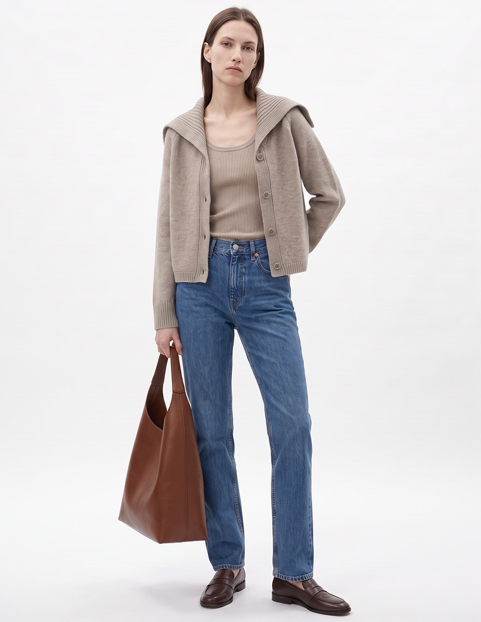 Suéter cuello V para mujer 3