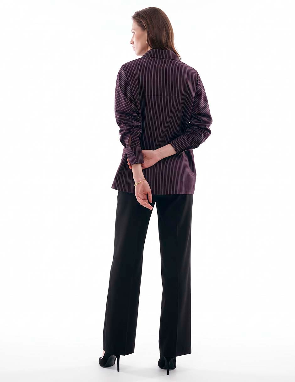 Blusa camisera manga larga para mujer 2