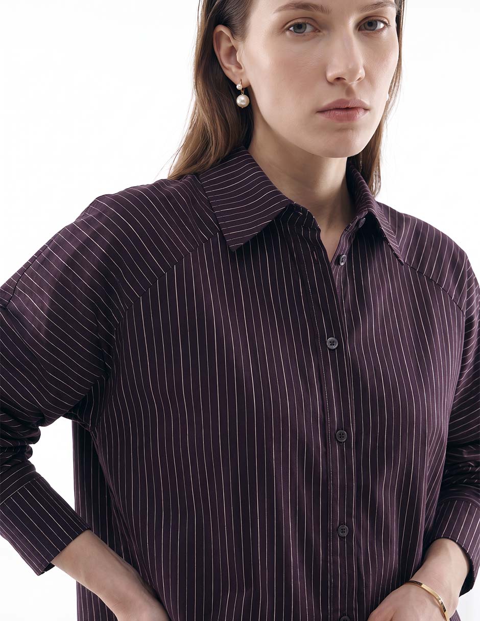 Blusa camisera manga larga para mujer 3