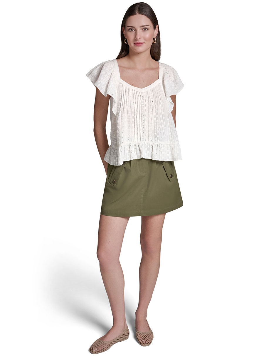 Blusa manga corta para mujer