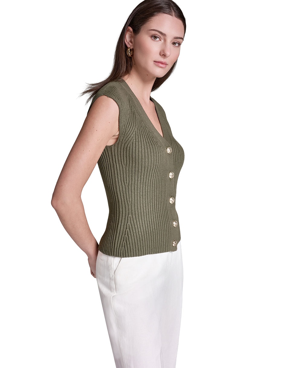 Suéter cuello v para mujer 3