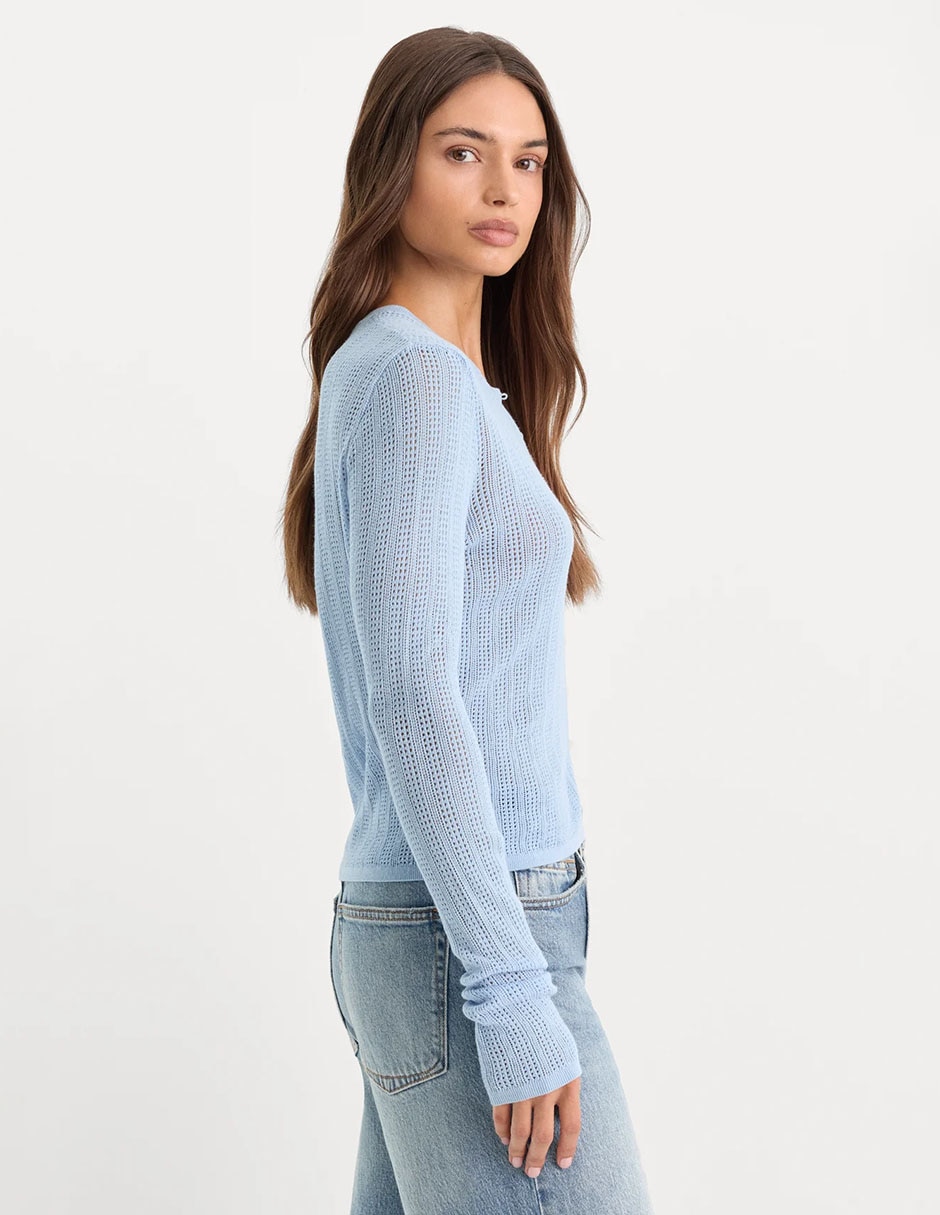 Suéter cuello con escote para mujer