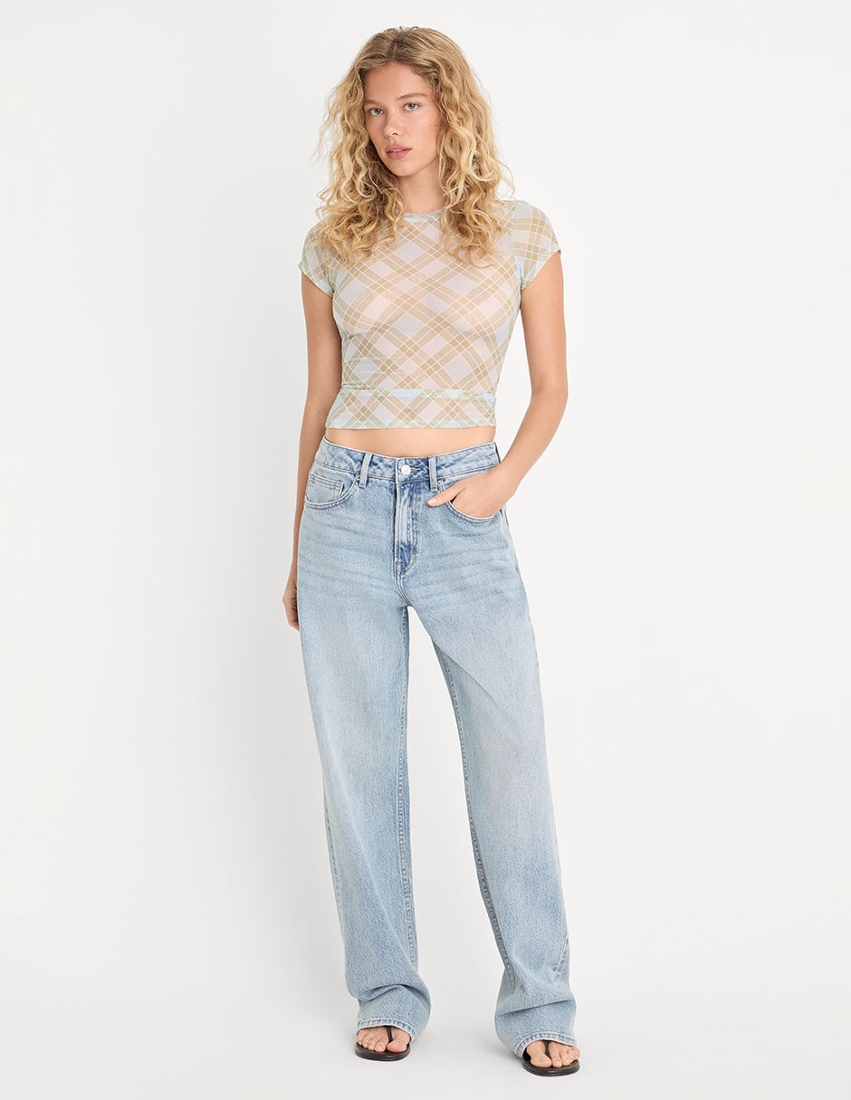 Playera manga corta cuello redondo para mujer 2