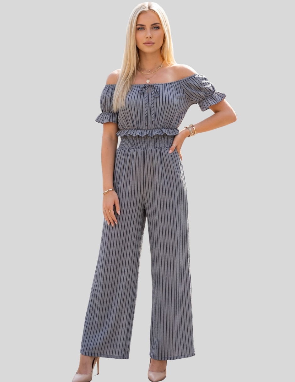 Jumpsuit estampado a rayas para mujer Jumpsuit estampado a rayas para mujer