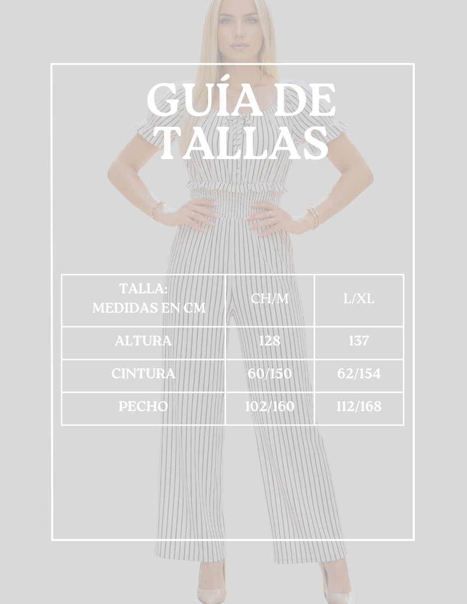 Jumpsuit estampado a rayas para mujer 7