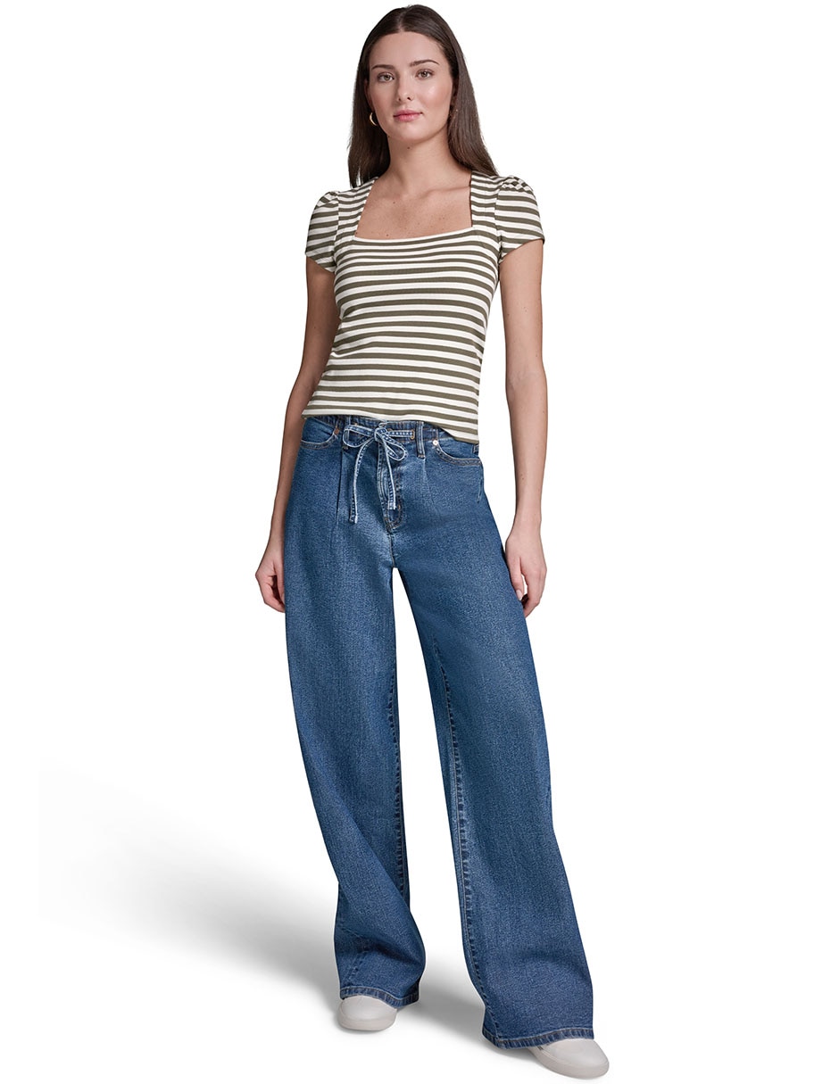 Jeans regular baggy b6cku204qffb corte amplio para mujer