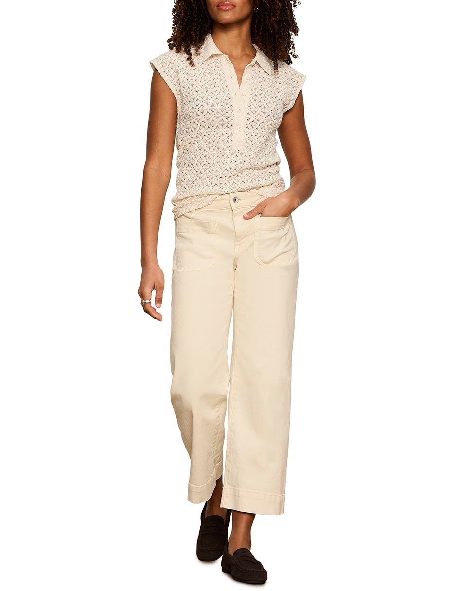 Jeans coulotte wide leg para mujer 5